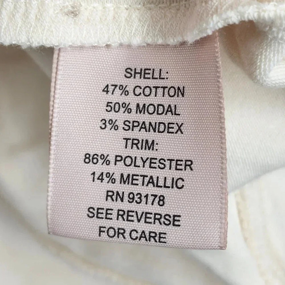 PHILOSOPHY Women's Lurex Stripe Knit Sweatshirt In Natural Sand Size L NWT - Picture 9 of 12